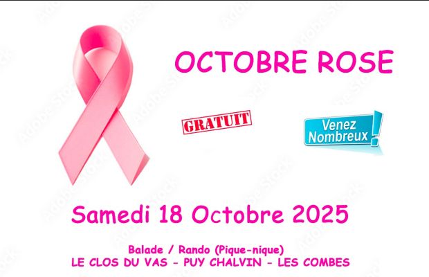 Balade rando pique-nique octobre rose